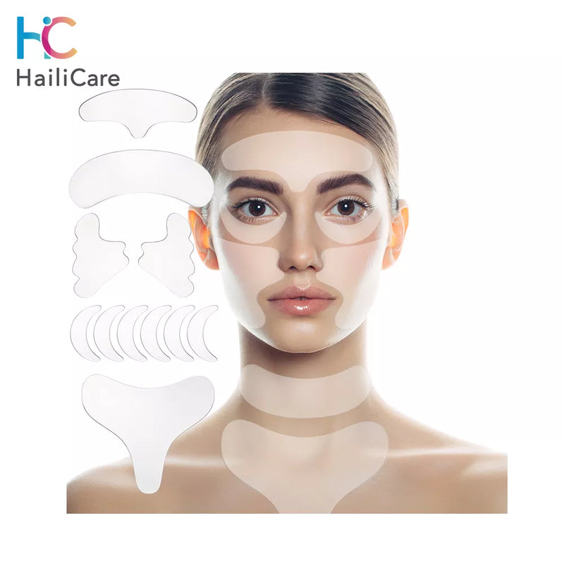 Adesivos de Silicone HailiCare™ - Rosto, Antirugas, Antienvelhecimento